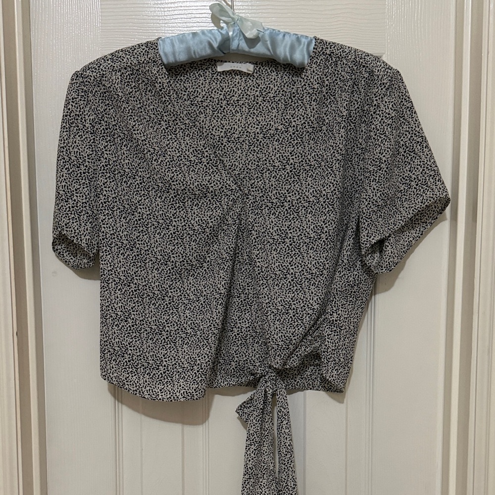 Lush Black and White Patterned Top